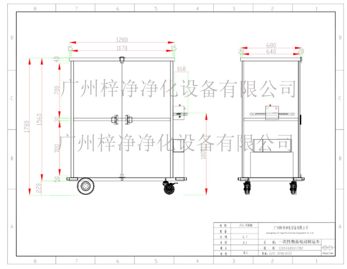 一次性物品電動轉運車方案設計示意圖 一次性物品電動轉運車方案設計示意圖
